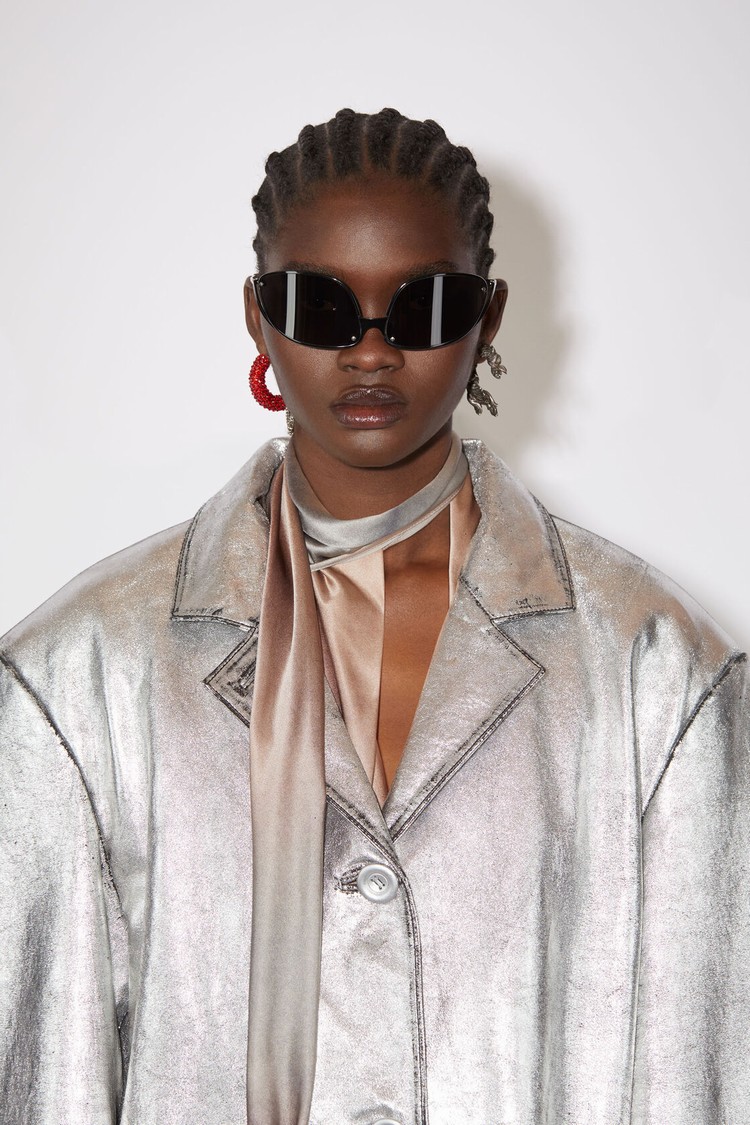 Silver Acne Studios Sprayed Leather Women's Suits | DCFA-13769