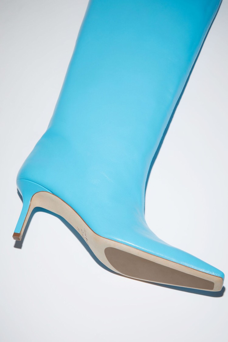 Turquoise Acne Studios Leather Women's Heeled Boots | SDMW-82105