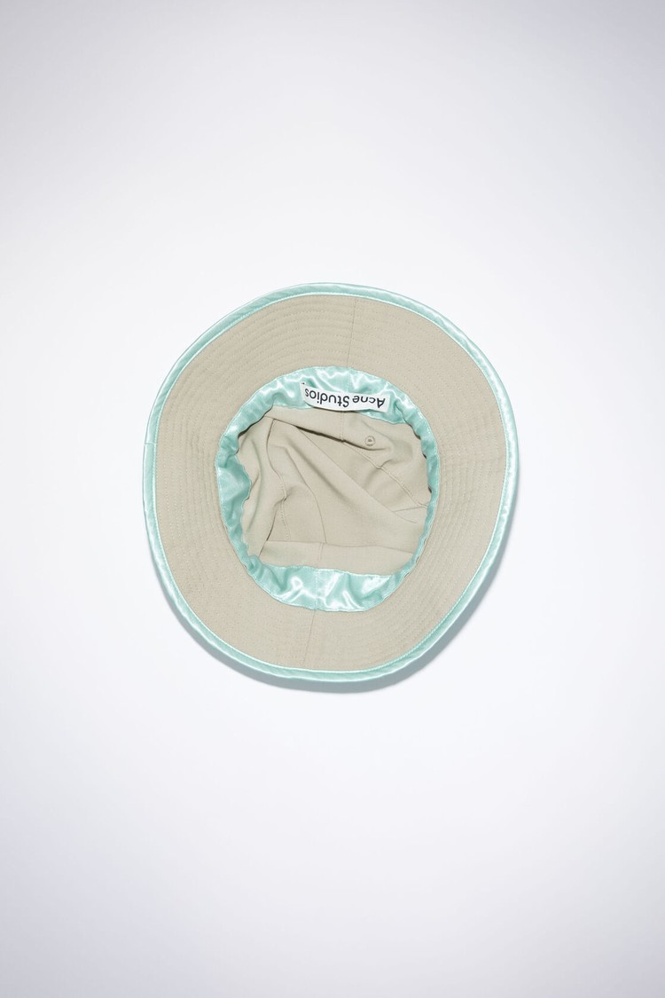 Turquoise Acne Studios Reversible Satin Bucket Hats | YSVX-29475