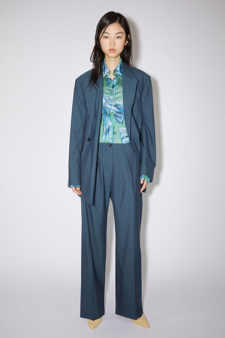 Turquoise / Blue Acne Studios Double-breasted Women\'s Suits | GKVS-59706