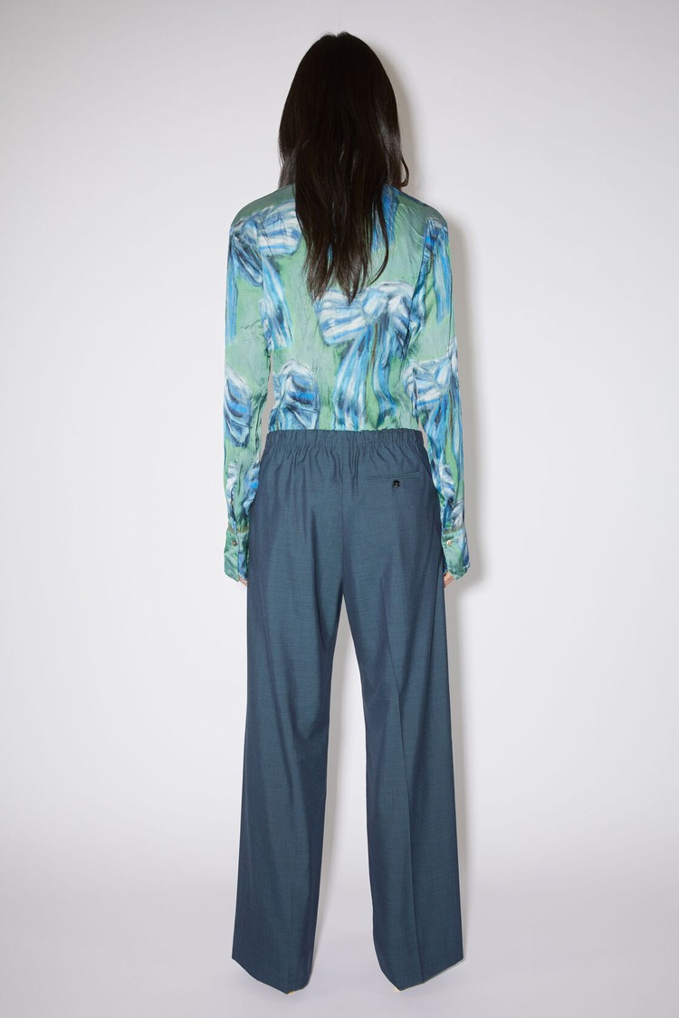 Turquoise / Blue Acne Studios Tailored Women's Trousers | UPWQ-87062