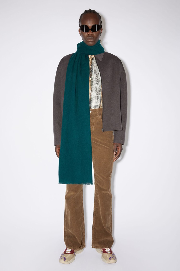 Turquoise / Green Acne Studios Light Wool - Oversized Scarf | YFZO-68951