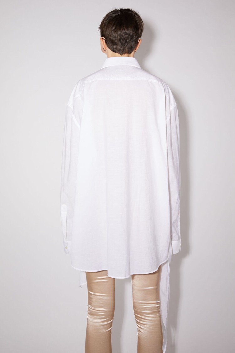 White Acne Studios Bow Button-up Women's Shirts | PBXA-04876