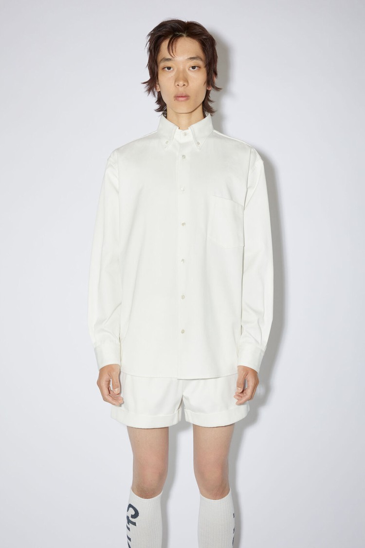 White Acne Studios Button-up Men\'s Jackets | QCDL-89051