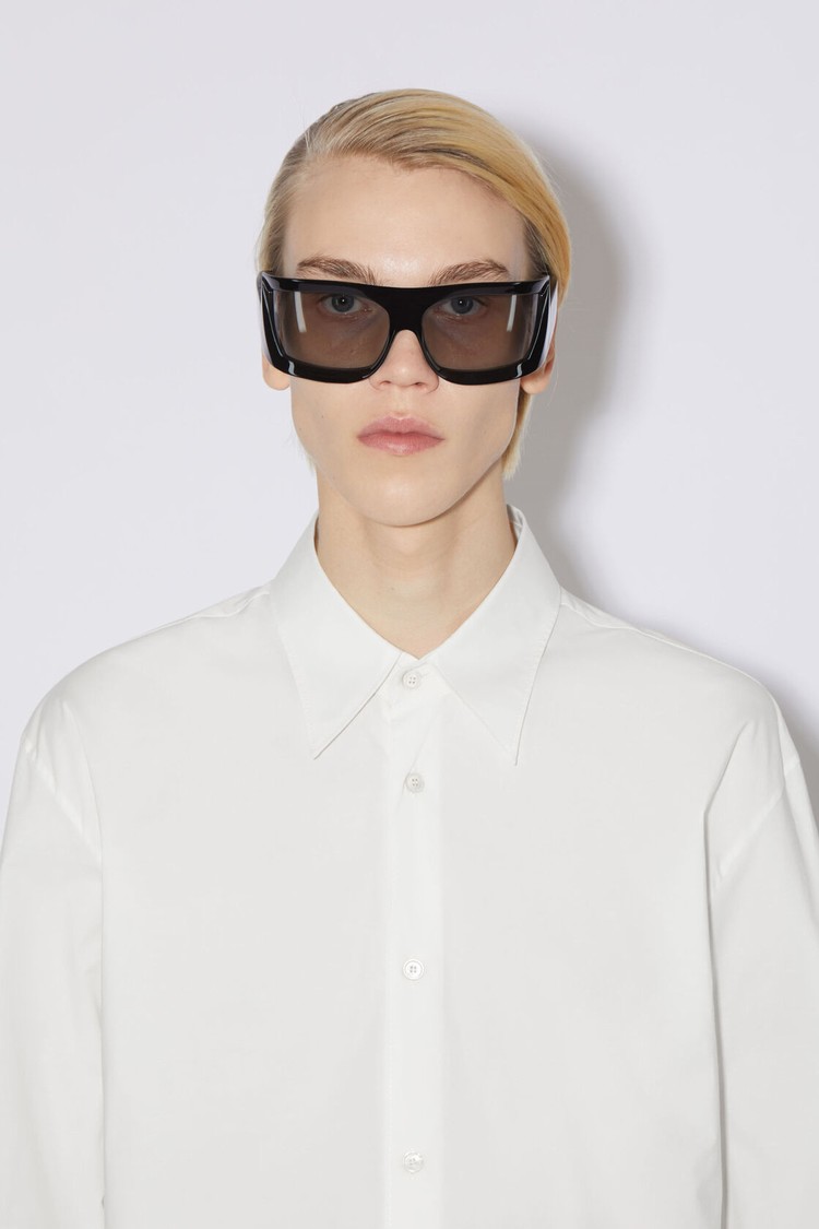 White Acne Studios Button-up Men's Shirts | LJYT-68290