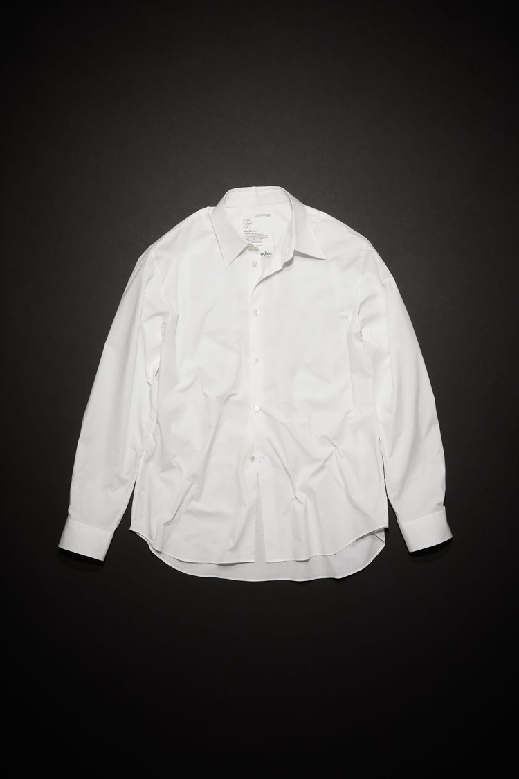 White Acne Studios Button-up Men's Shirts | LJYT-68290