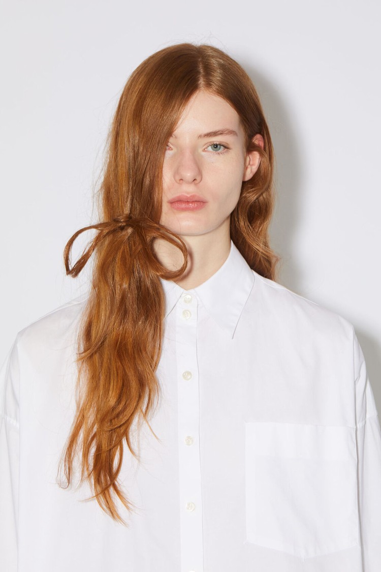 White Acne Studios Button-up Women's Shirts | AONZ-18905