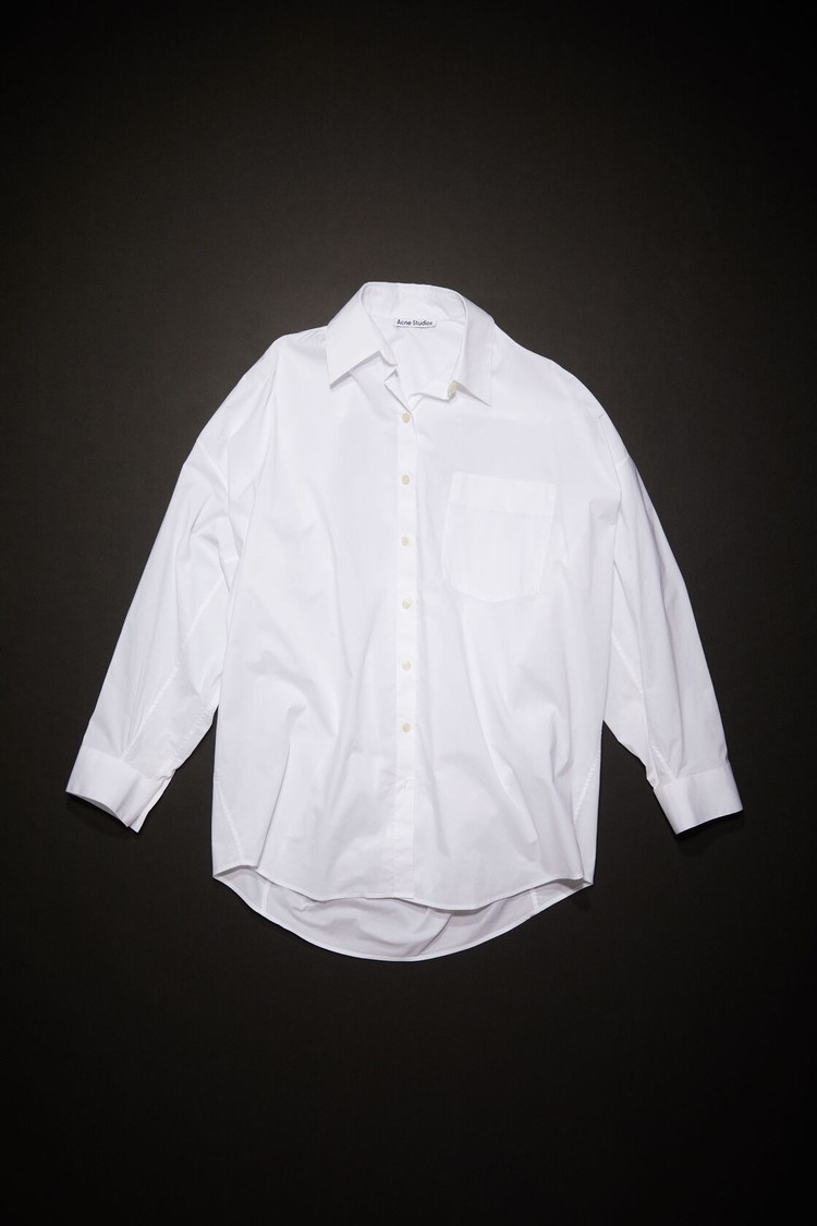 White Acne Studios Button-up Women's Shirts | AONZ-18905