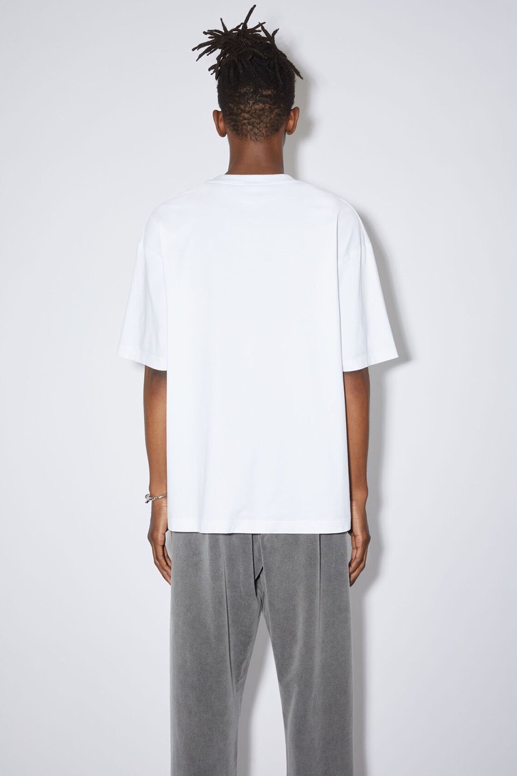 White Acne Studios Cotton Men's T Shirts | UTXK-57206