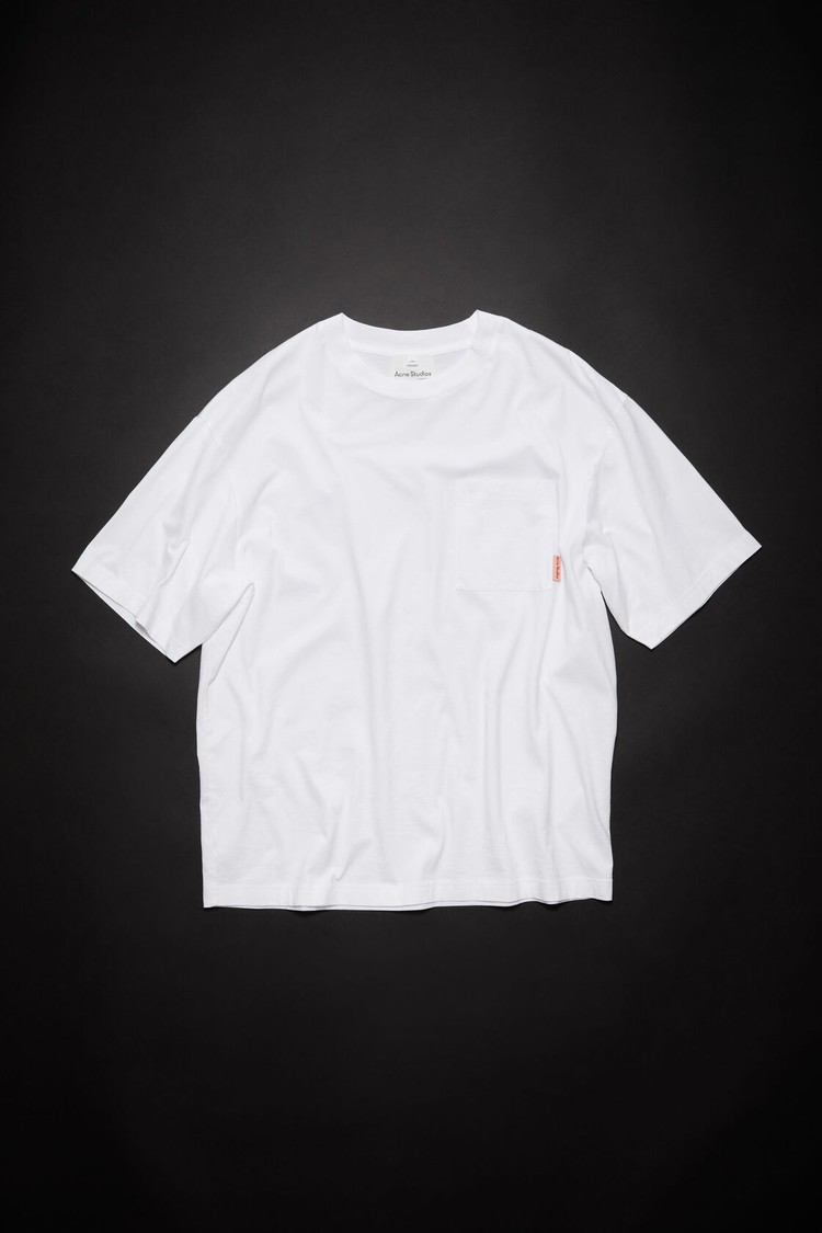 White Acne Studios Cotton Men's T Shirts | UTXK-57206