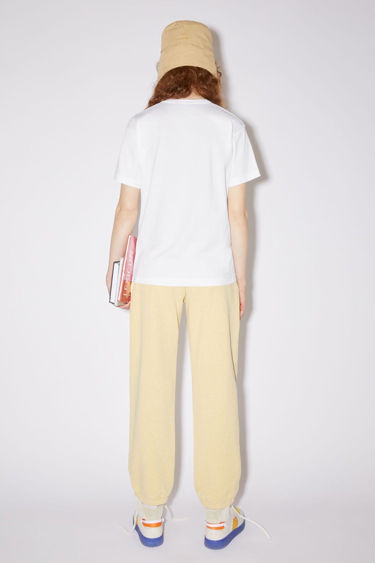 White Acne Studios Crew Neck Women's T Shirts | GRVX-82716