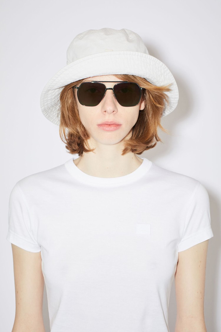 White Acne Studios Crew Neck Women's T Shirts | HGUP-89462