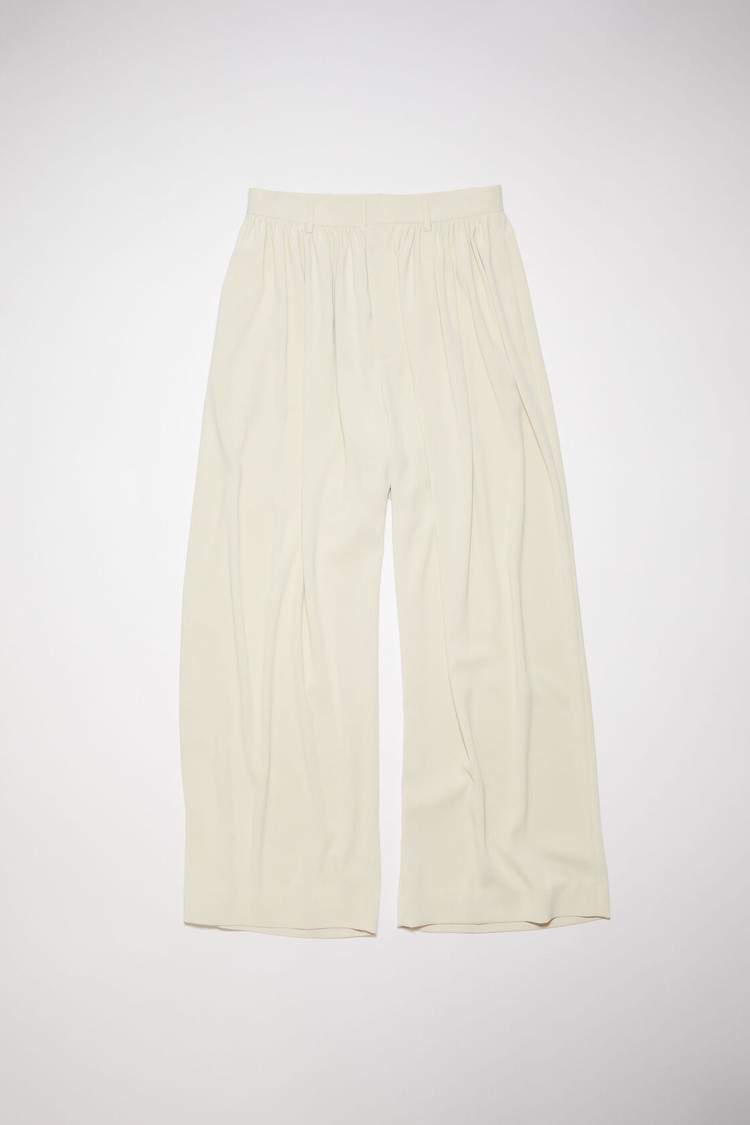 White Acne Studios Gathered Men's Trousers | RXFW-18549