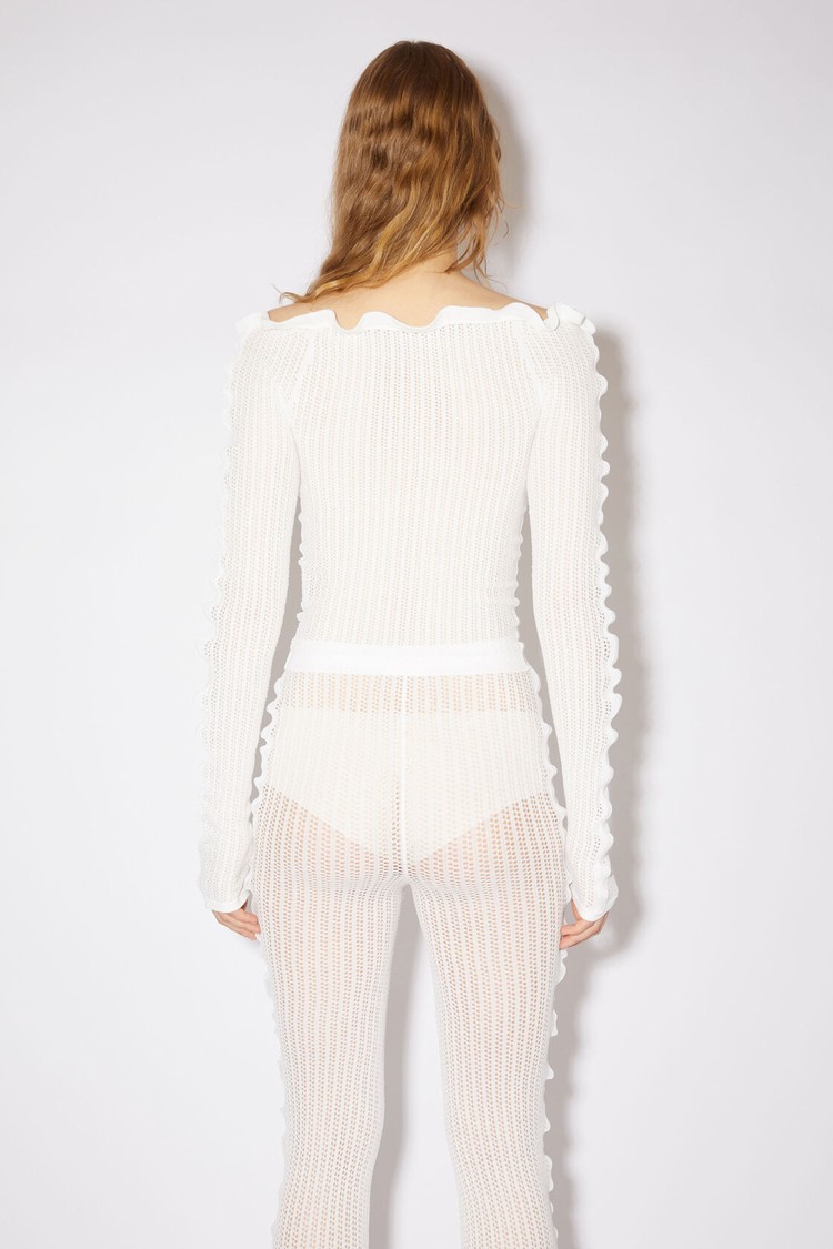 White Acne Studios Knitted Jumper Women's Knitwear | ZJKH-92057