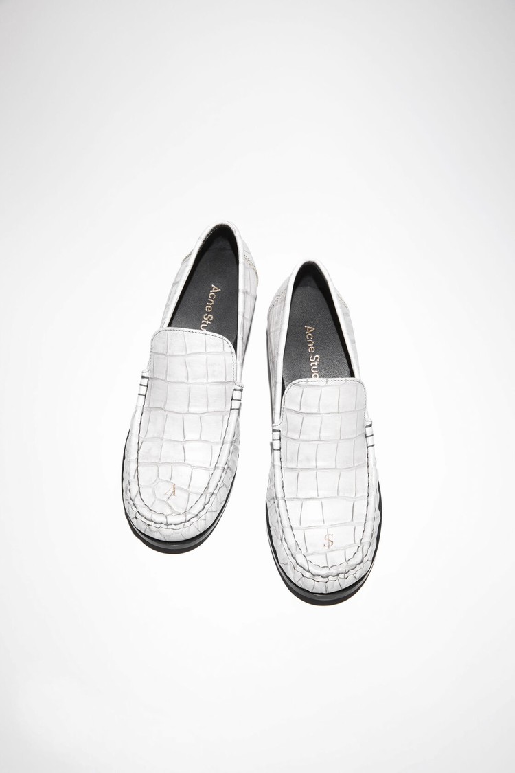 White Acne Studios Leathers Women's Loafers | NQFD-94637