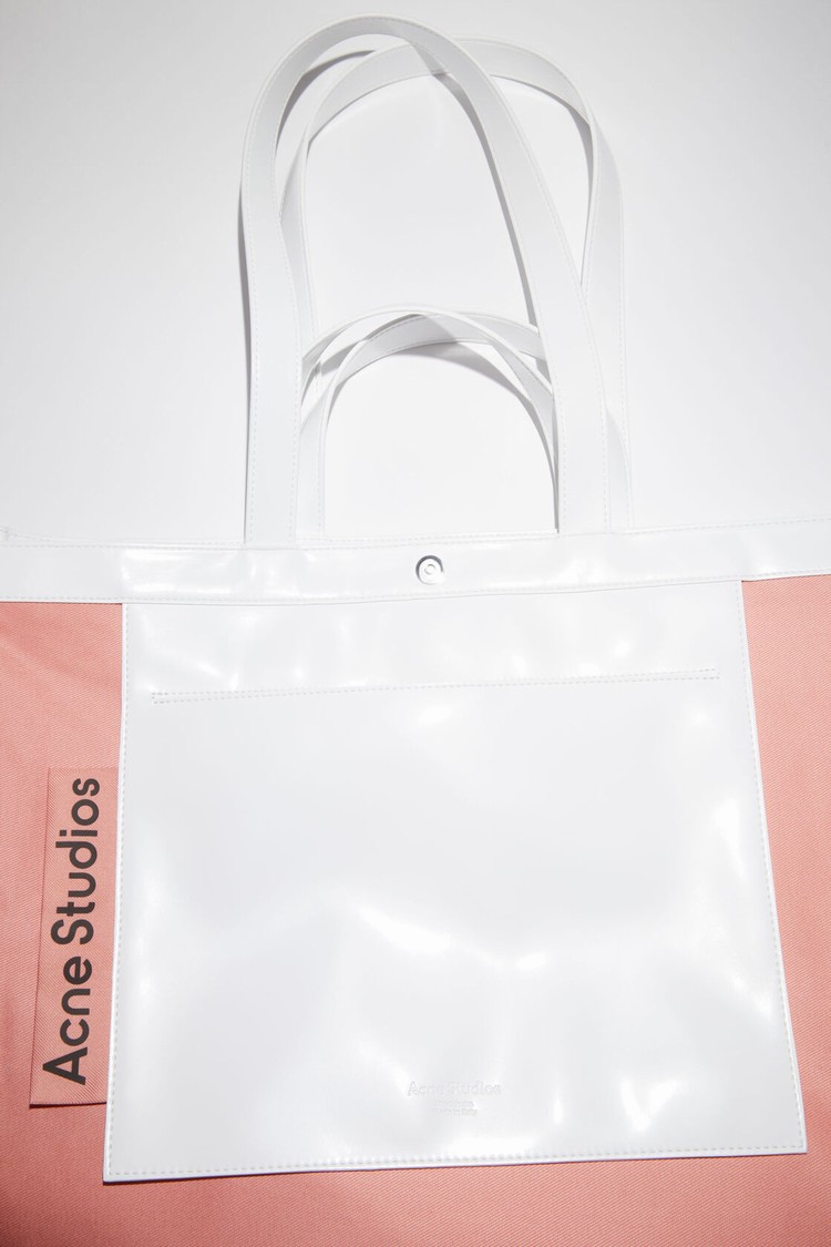 White Acne Studios Logo Shoulder Tote Bag | QXUR-50629