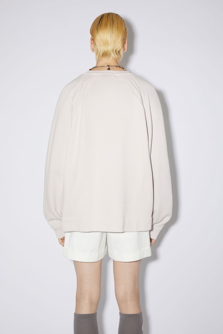 White Acne Studios Logo Tape Men's Sweatshirts | VXEQ-75260