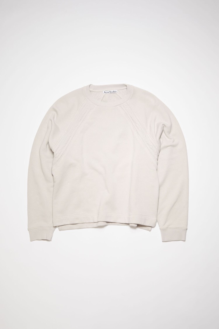 White Acne Studios Logo Tape Men's Sweatshirts | VXEQ-75260