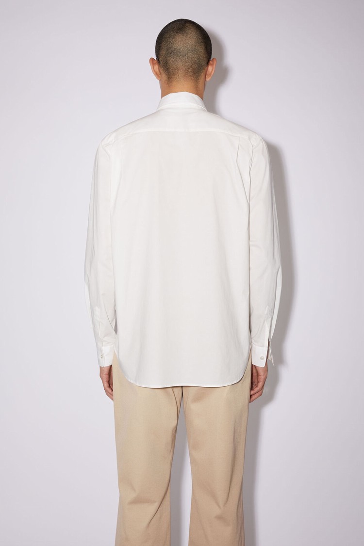 White Acne Studios Long Sleeve Men's Shirts | UPYH-12094