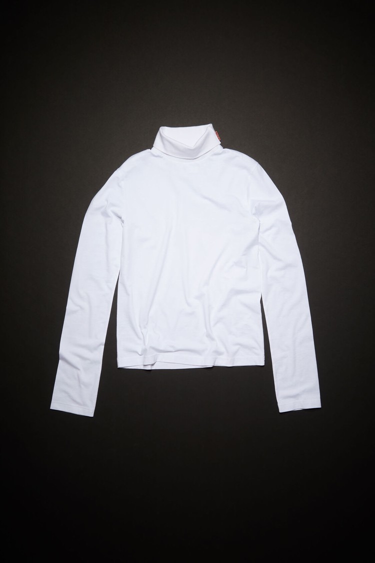 White Acne Studios Long Sleeve Men's T Shirts | ERYJ-43219