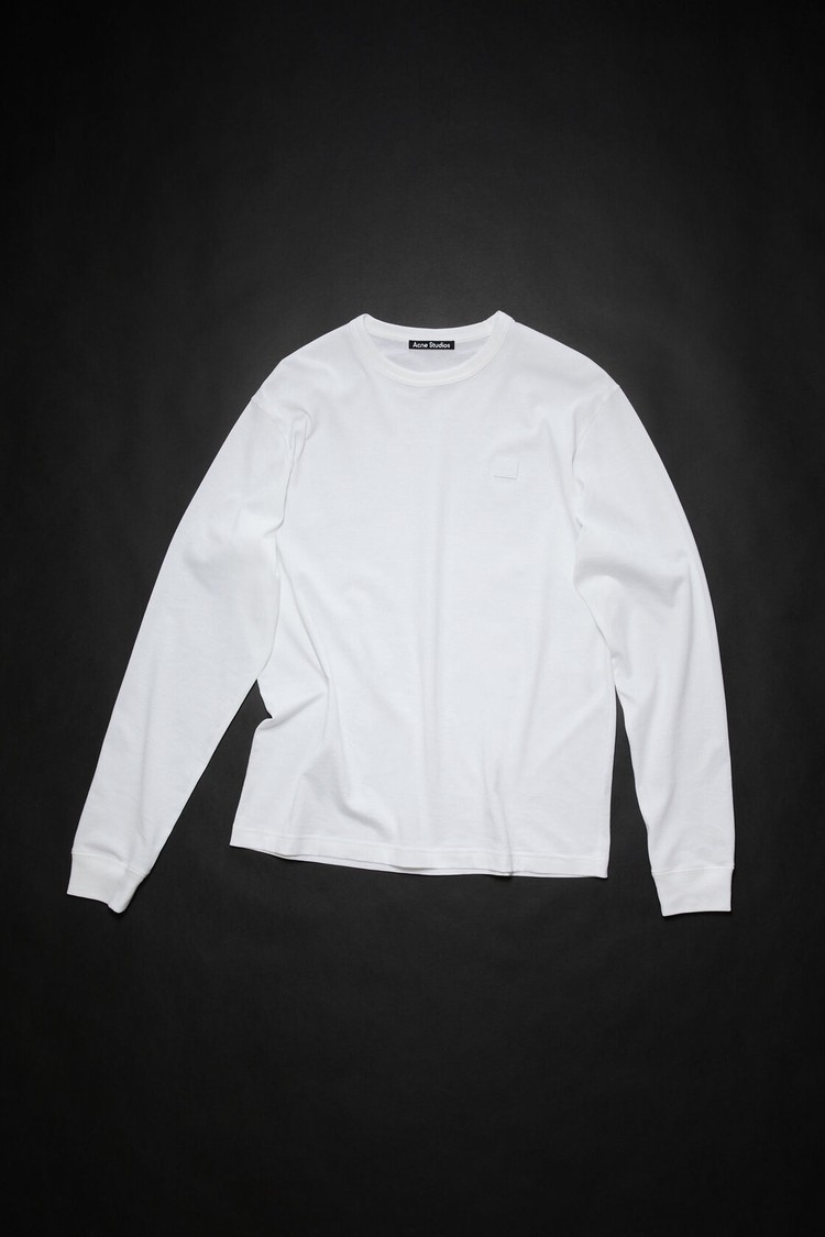 White Acne Studios Long Sleeve Men's T Shirts | HQDZ-51684