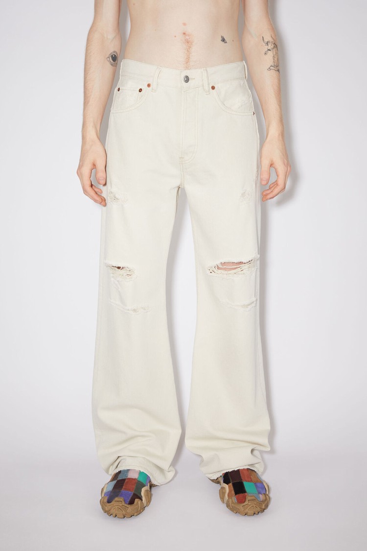 White Acne Studios Loose Fit - 2021 Men\'s Jeans | GDUB-25349