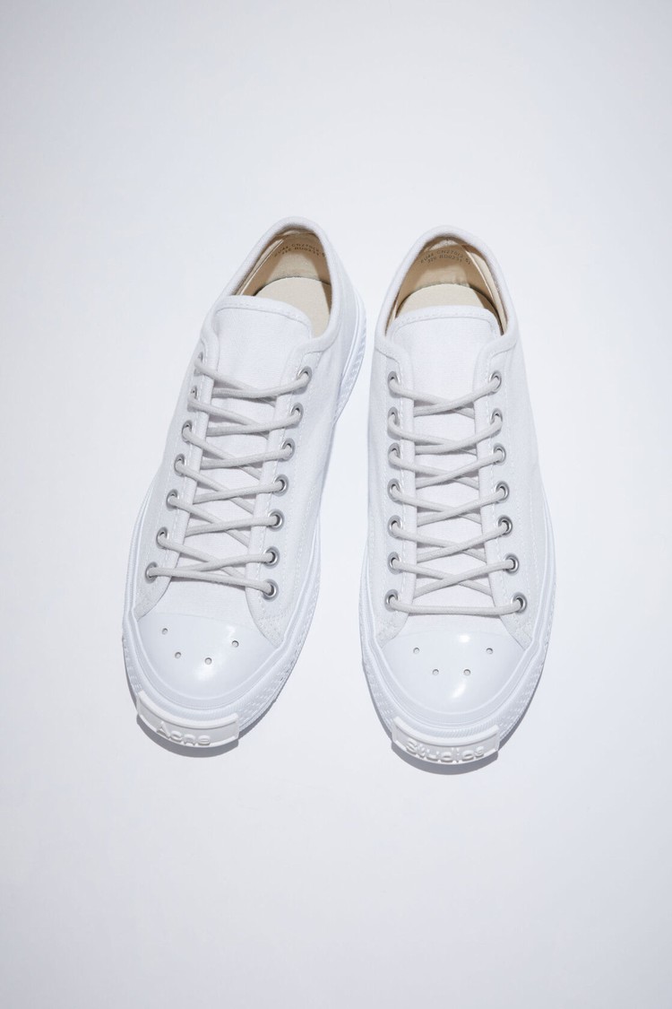 White Acne Studios Low Top Men's Sneakers | STFL-36580