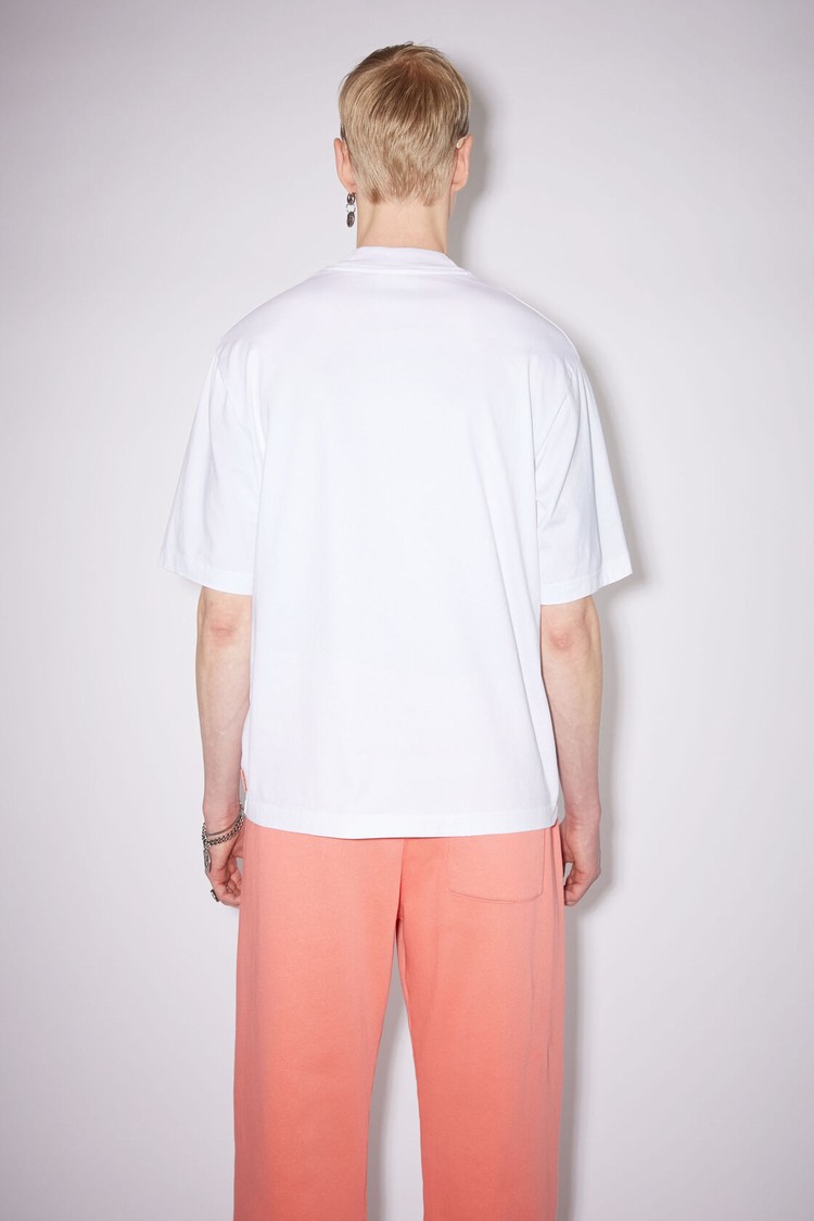 White Acne Studios Mock Neck Men's T Shirts | WNSF-08764