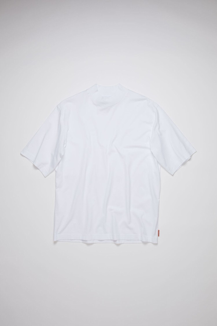 White Acne Studios Mock Neck Men's T Shirts | WNSF-08764