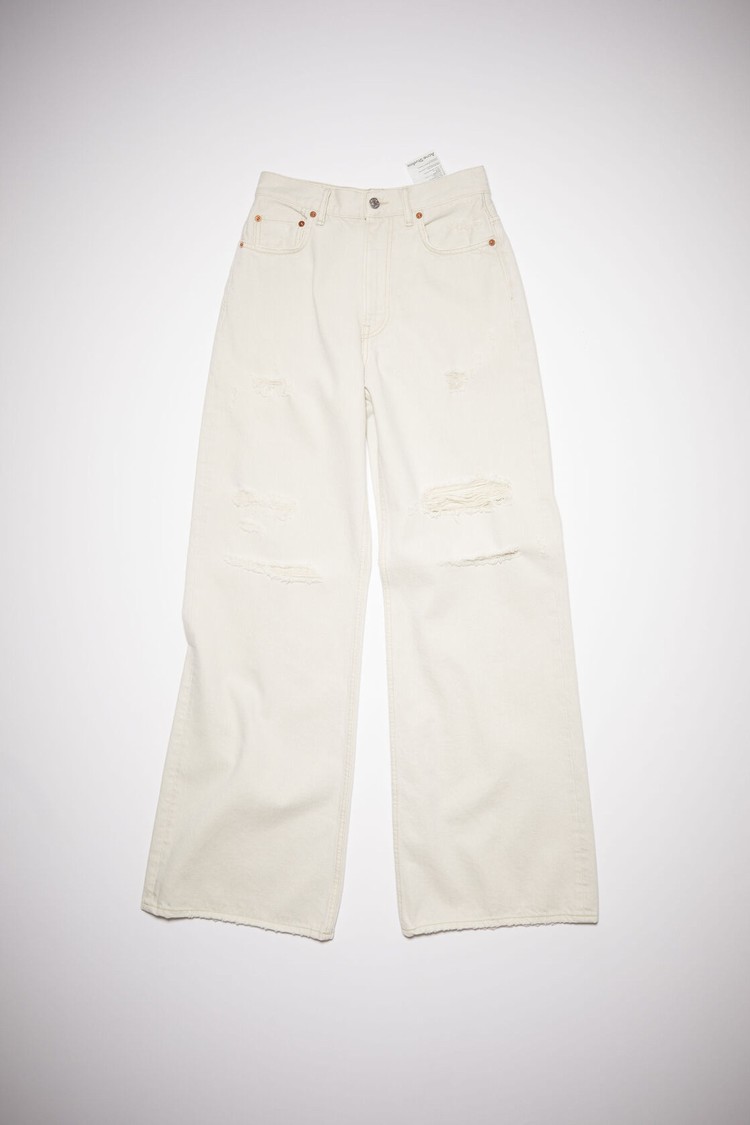 White Acne Studios Relaxed Fit - 2022 Women's Jeans | GOUZ-48620