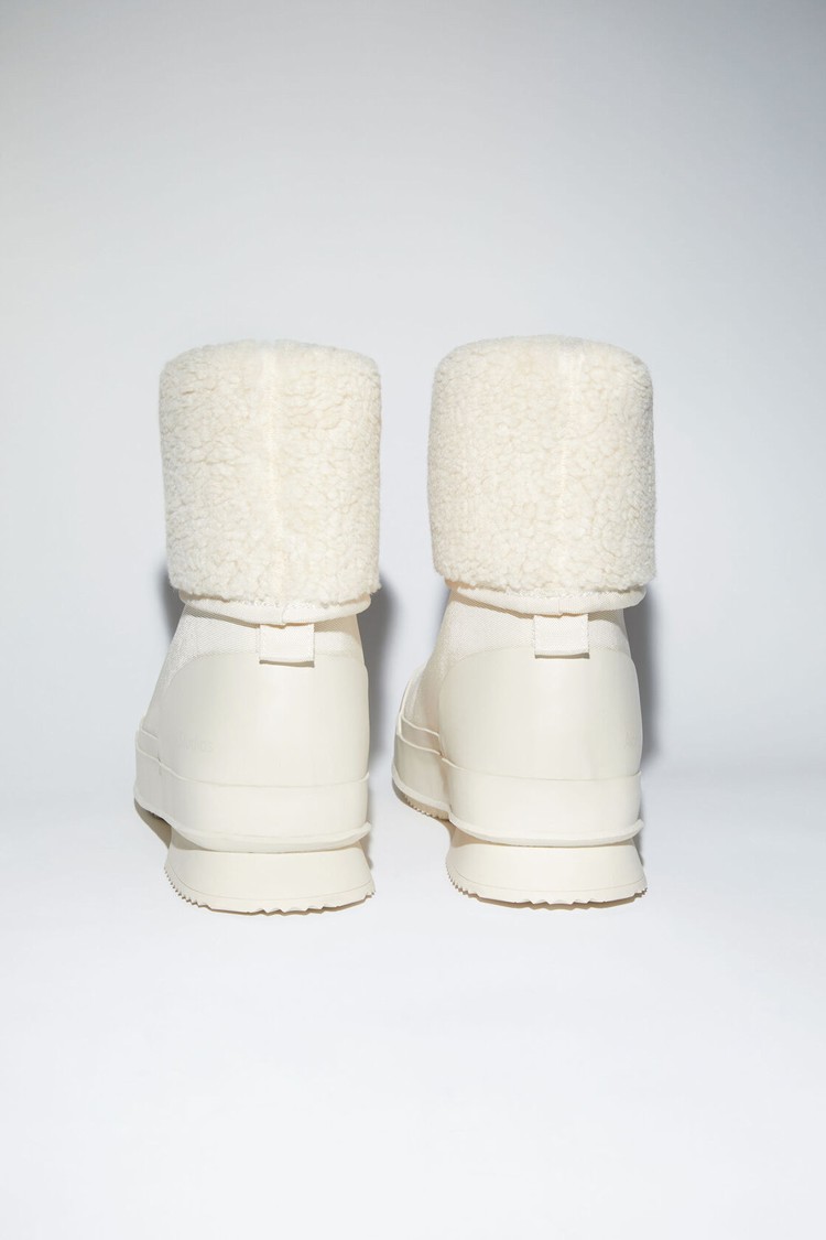 White Acne Studios Reversible Women's Ankle Boots | DIOA-01782