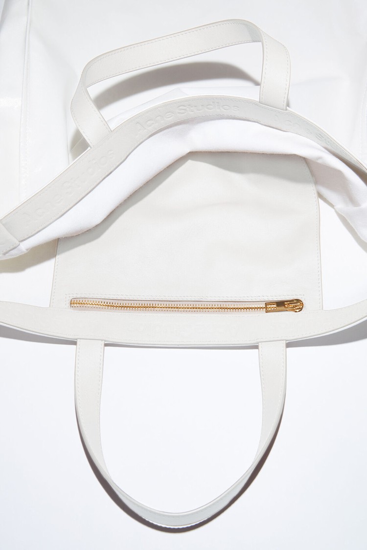 White Acne Studios Shiny Tote Bag | MENG-27198