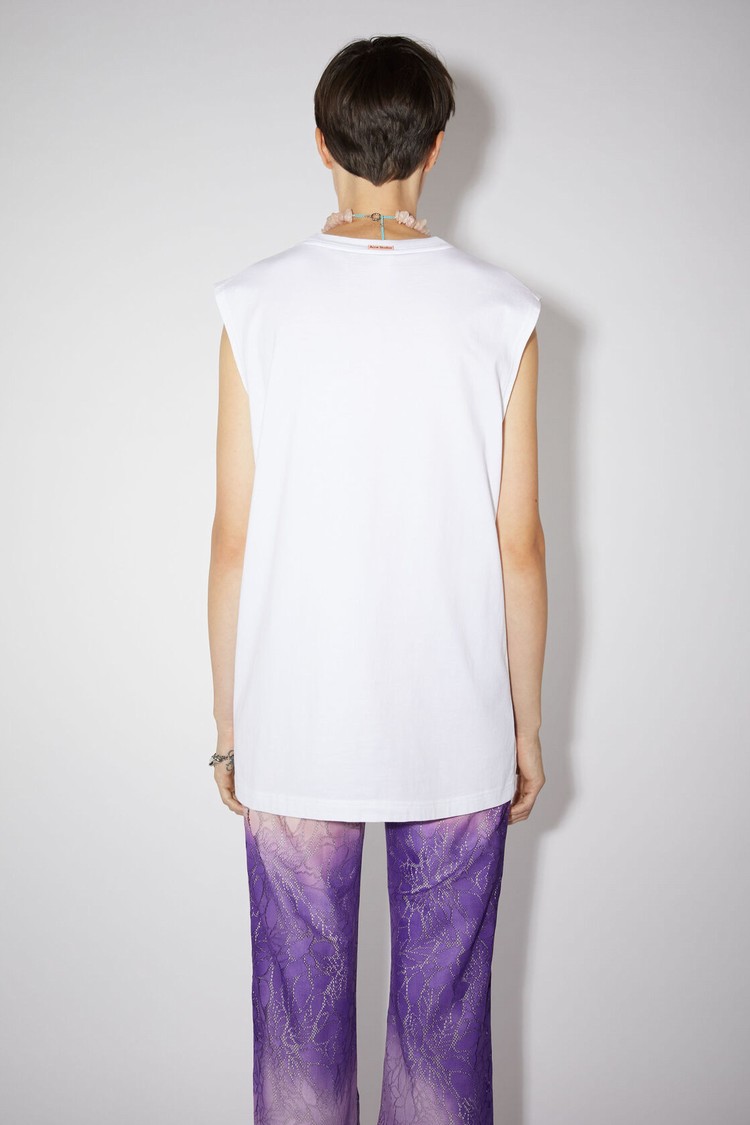 White Acne Studios Sleeveless Women's T Shirts | WHVF-18340