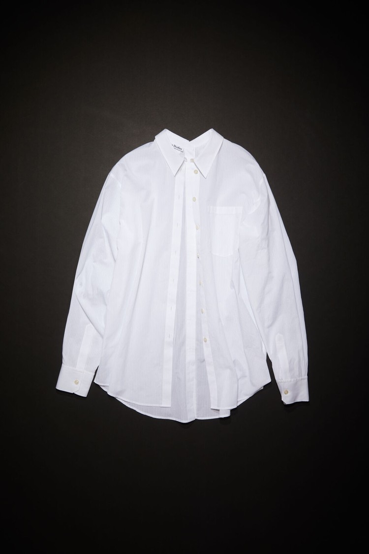 White Acne Studios Striped Button-up Women's Shirts | LQVJ-94631