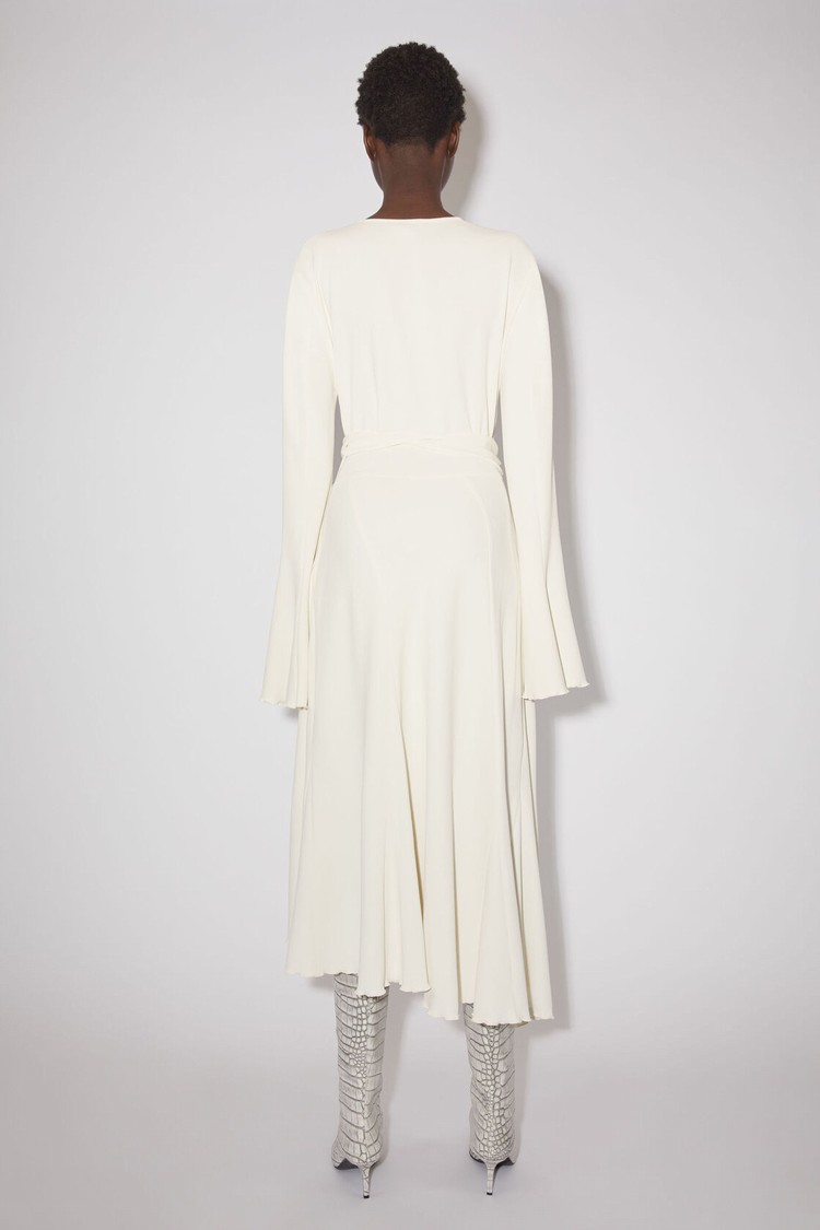 White Acne Studios Tie-up Wrap Women's Dress | JMPK-02146