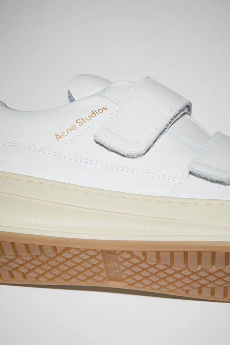 White Acne Studios Velcro Strap Women's Sneakers | WXLS-84315