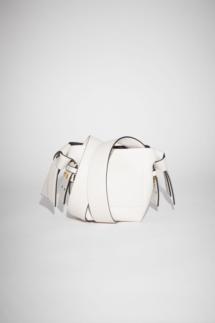 White / Black Acne Studios Musubi Micro Tote Bag | XWMD-10596