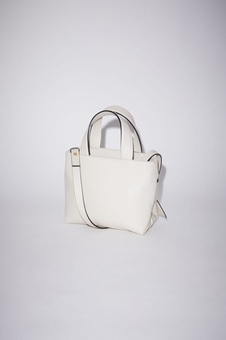 White / Black Acne Studios Musubi Micro Tote Bag | YVUR-84391