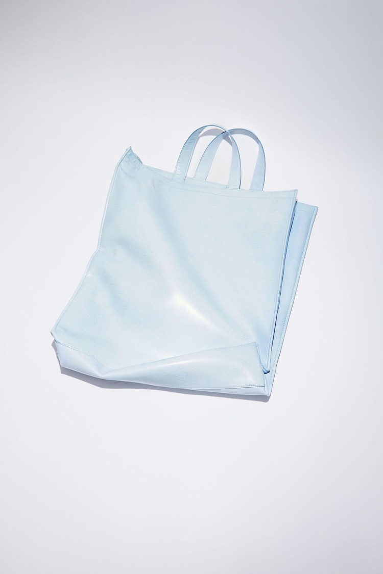 White / Grey Acne Studios Printed Logo Tote Bag | VTLY-27861