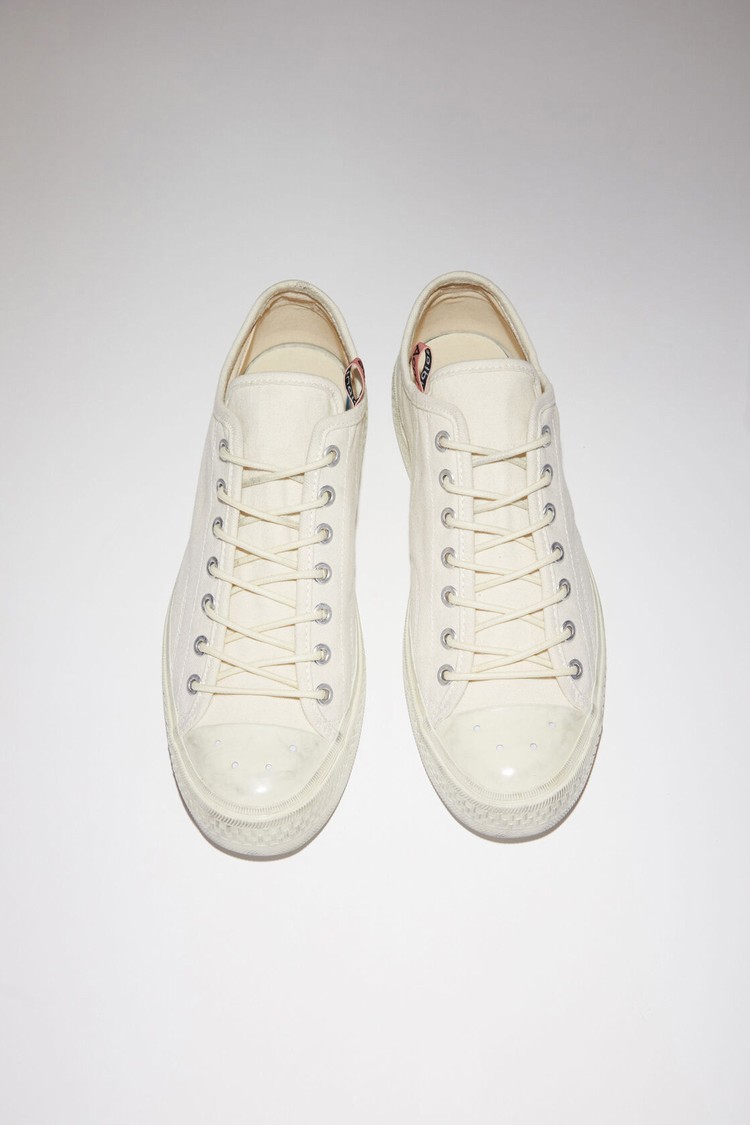 White / White Acne Studios Low Top Men's Sneakers | ETBQ-28613