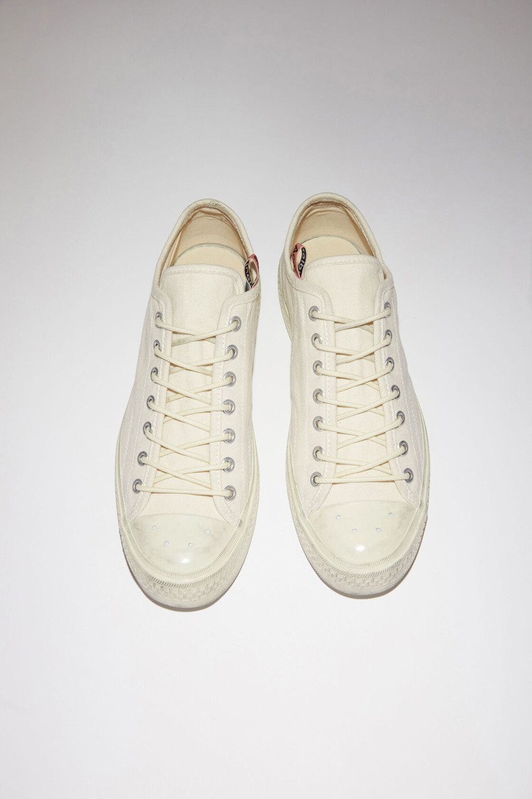 White / White Acne Studios Low Top Women's Sneakers | YHMC-69857