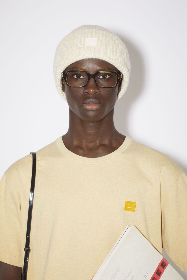 Yellow Acne Studios Crew Neck Men's T Shirts | JTHQ-05673