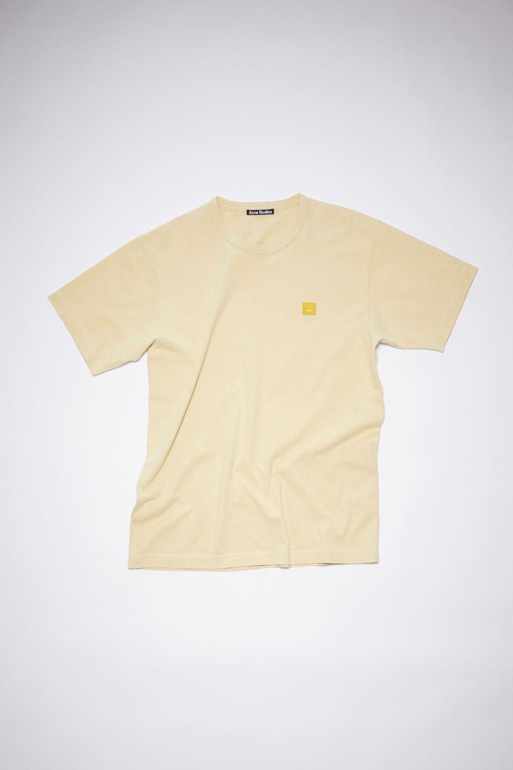 Yellow Acne Studios Crew Neck Men's T Shirts | JTHQ-05673