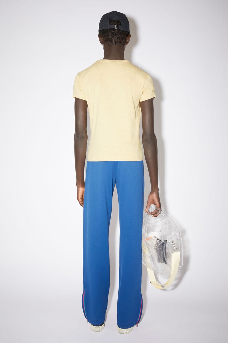 Yellow Acne Studios Crew Neck Men's T Shirts | OWMY-73510