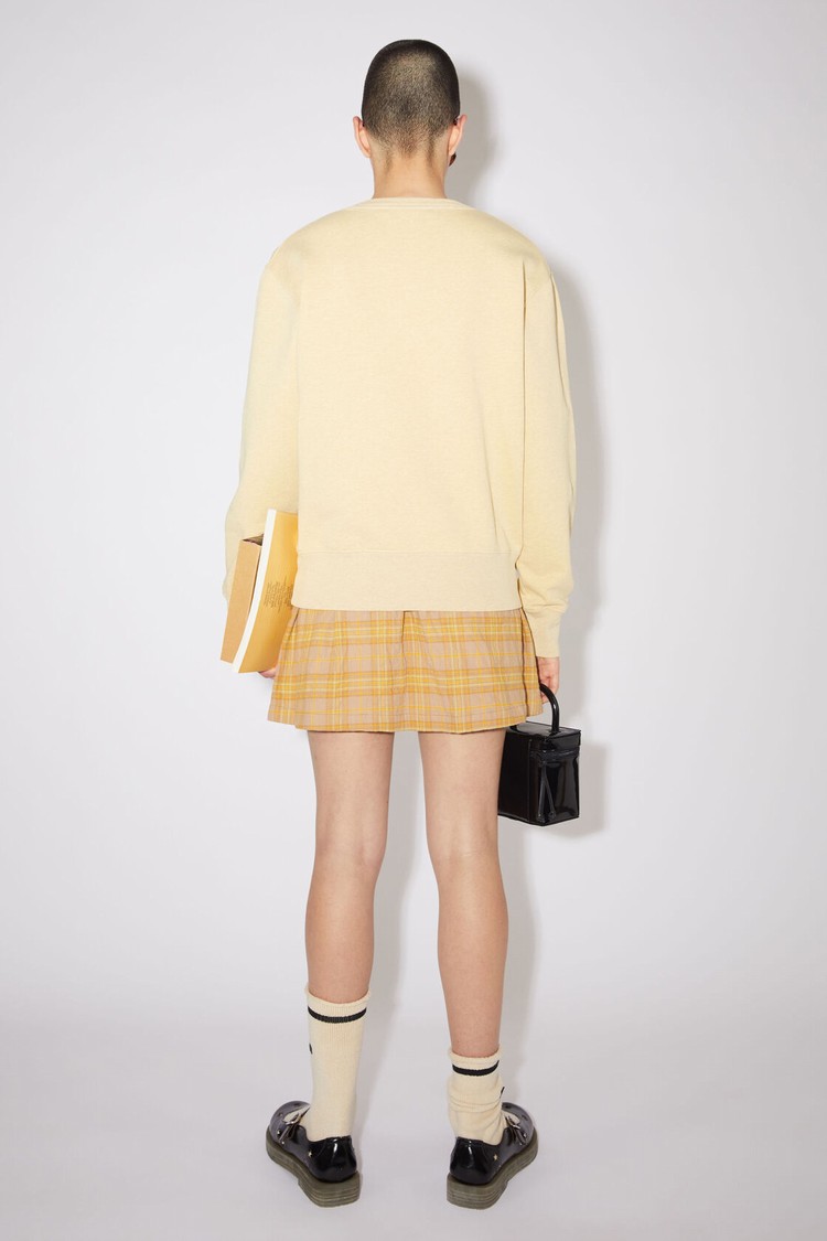 Yellow Acne Studios Crew Neck Women's Sweatshirts | BKXC-64091