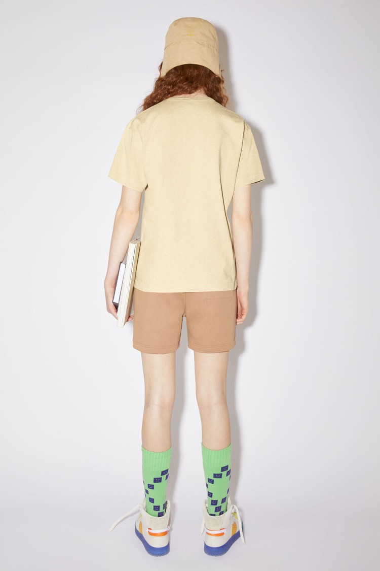 Yellow Acne Studios Crew Neck Women's T Shirts | VABO-53681