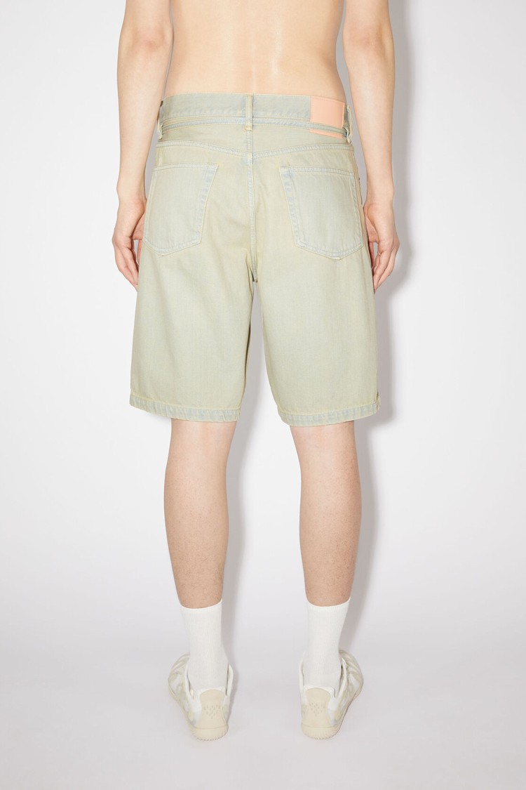 Yellow / Blue Acne Studios Loose Fit Denim Men's Shorts | EKUT-71369