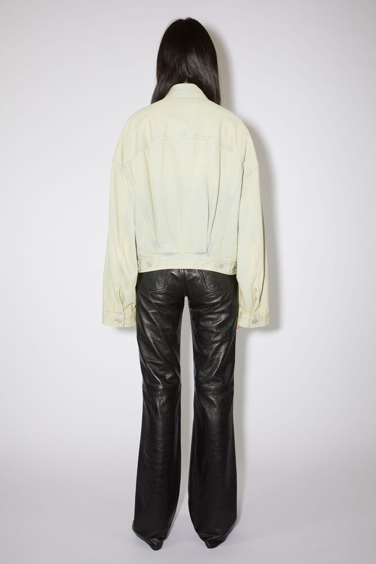 Yellow / Blue Acne Studios Oversized Denim - Morris Cropped Women's Jackets | RNDM-24058