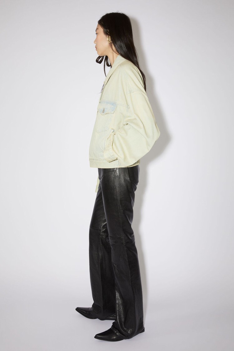 Yellow / Blue Acne Studios Oversized Denim - Morris Cropped Women's Jackets | RNDM-24058