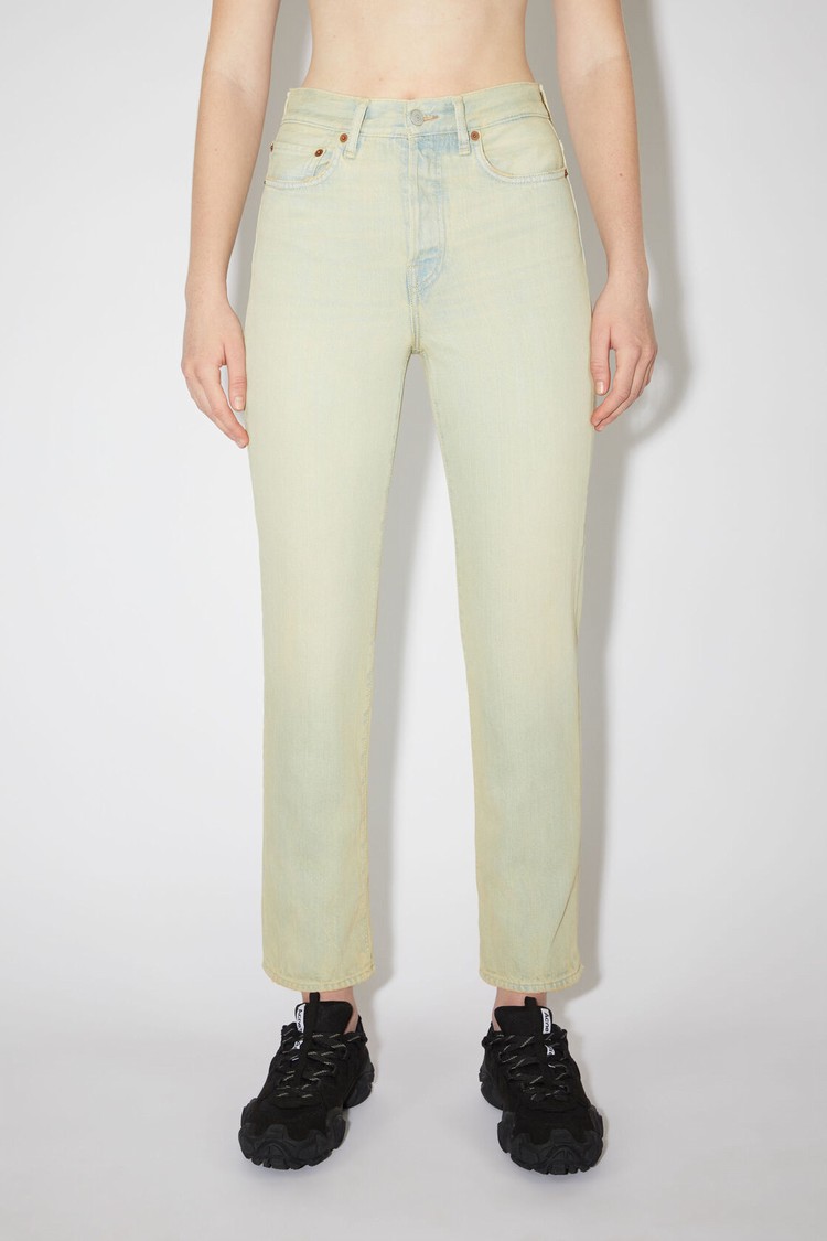 Yellow / Blue Acne Studios Regular Fit - Mece Women\'s Jeans | ZOHG-02536